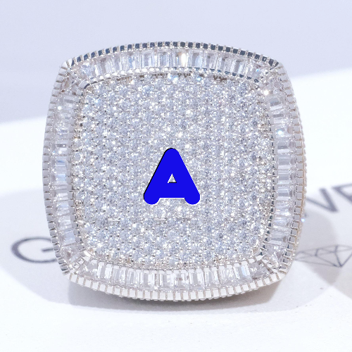 CUSTOM LETTER 3D ICED RING