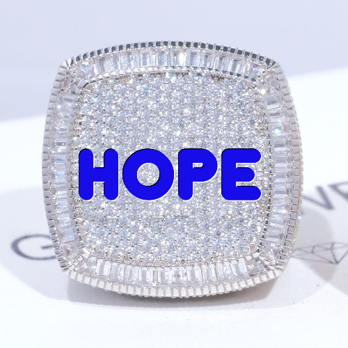 CUSTOM LETTER 3D ICED RING