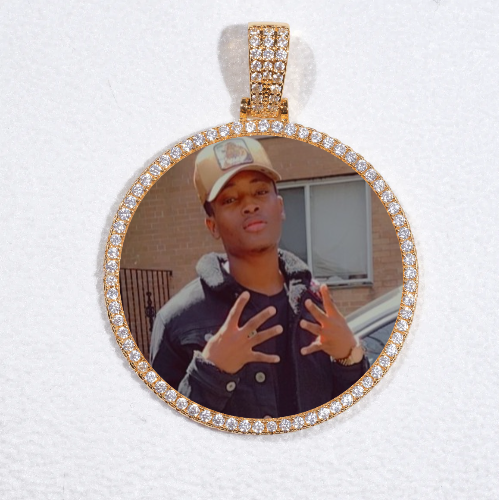 MEDIUM 3D CIRCLE CUSTOM PICTURE PENDANT