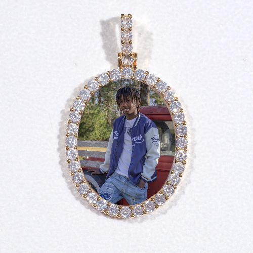 3D Oval Custom Picture Pendant