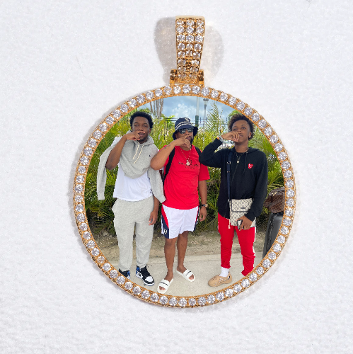 MEDIUM 3D CIRCLE CUSTOM PICTURE PENDANT