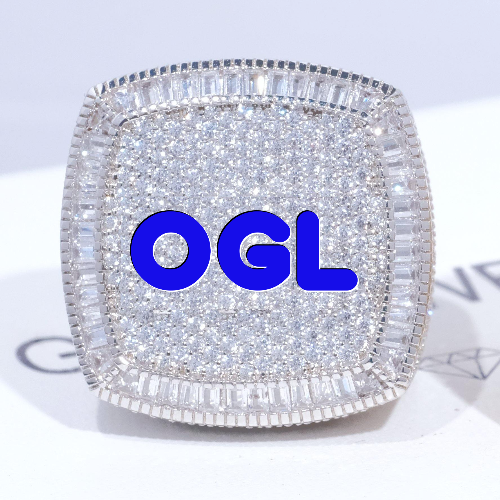 CUSTOM LETTER 3D ICED RING