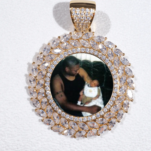 Large 3D Wheat Ear Custom Picture Pendant