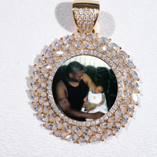 Large 3D Wheat Ear Custom Picture Pendant