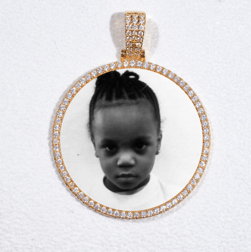 MEDIUM 3D CIRCLE CUSTOM PICTURE PENDANT
