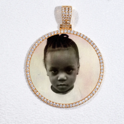 MEDIUM 3D CIRCLE CUSTOM PICTURE PENDANT
