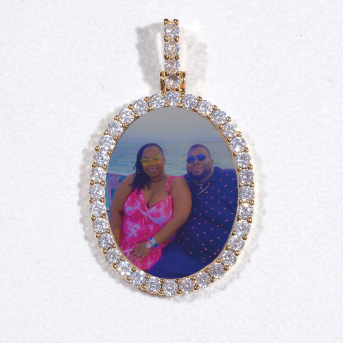 3D Oval Custom Picture Pendant