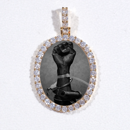 3D Oval Custom Picture Pendant