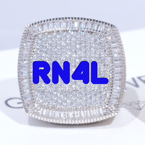 CUSTOM LETTER 3D ICED RING