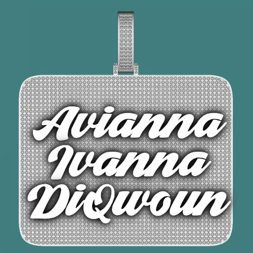 CUSTOM LETTER NECKLACE 3D BIG SQUARE