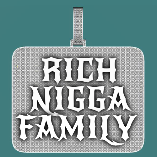 CUSTOM LETTER NECKLACE 3D BIG SQUARE