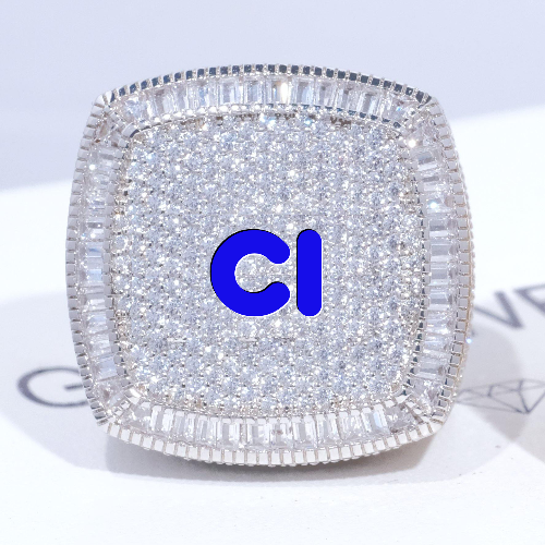 CUSTOM LETTER 3D ICED RING