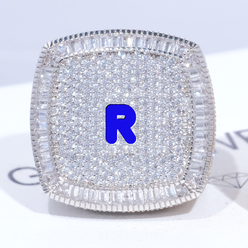 CUSTOM LETTER 3D ICED RING