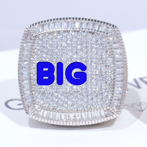 CUSTOM LETTER 3D ICED RING