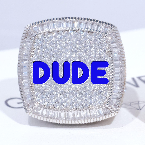 CUSTOM LETTER 3D ICED RING