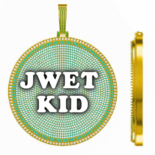 CUSTOM LETTER NECKLACE 3D BIG DISC
