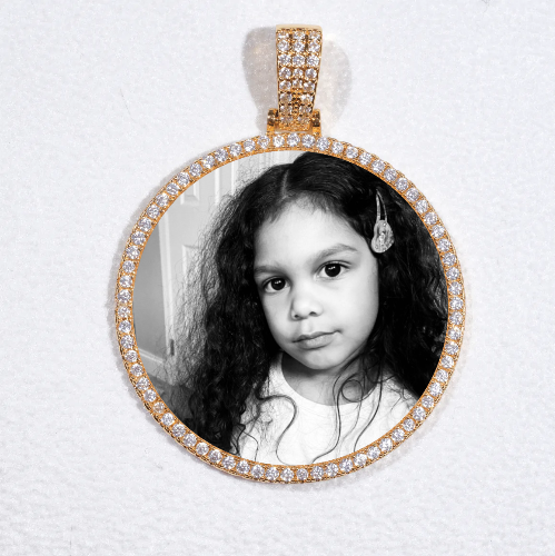 MEDIUM 3D CIRCLE CUSTOM PICTURE PENDANT