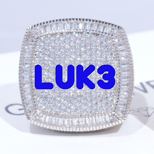 CUSTOM LETTER 3D ICED RING