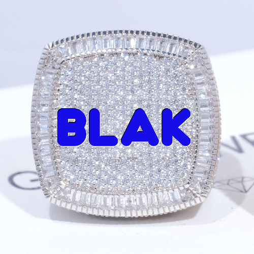 CUSTOM LETTER 3D ICED RING