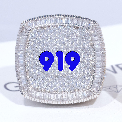 CUSTOM LETTER 3D ICED RING