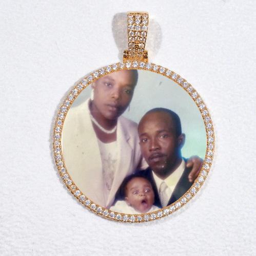 MEDIUM 3D CIRCLE CUSTOM PICTURE PENDANT