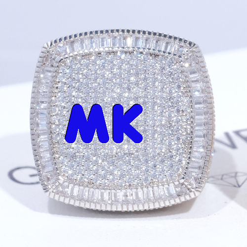 CUSTOM LETTER 3D ICED RING