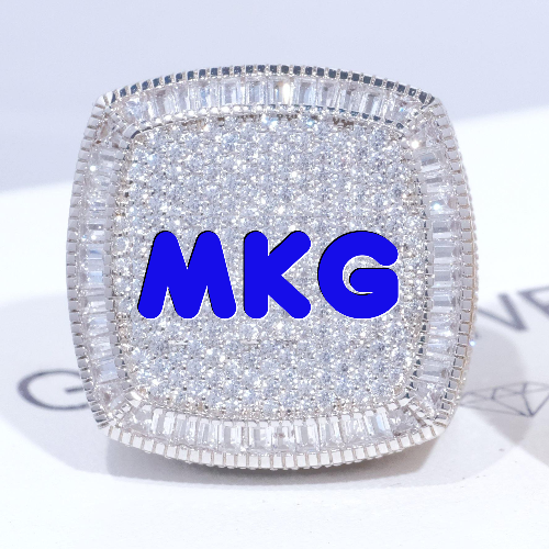 CUSTOM LETTER 3D ICED RING