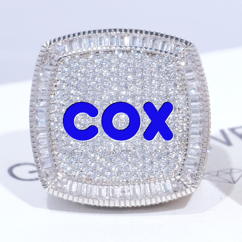 CUSTOM LETTER 3D ICED RING