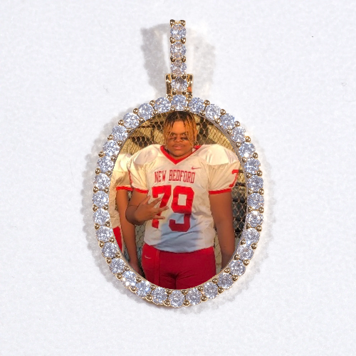 3D Oval Custom Picture Pendant