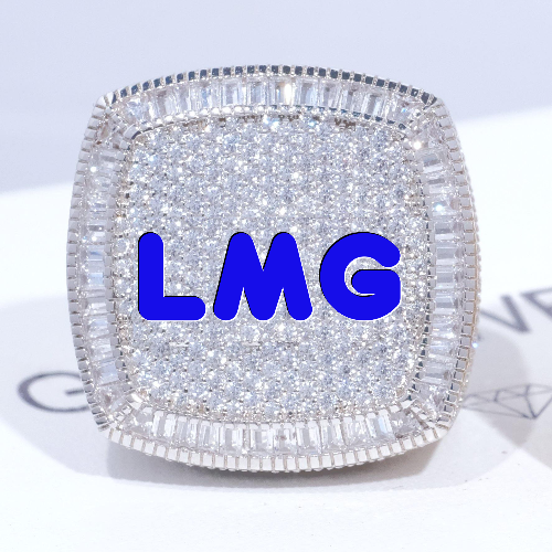 CUSTOM LETTER 3D ICED RING