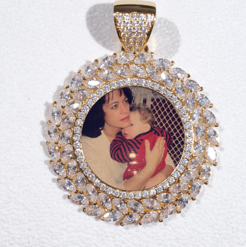 Large 3D Wheat Ear Custom Picture Pendant
