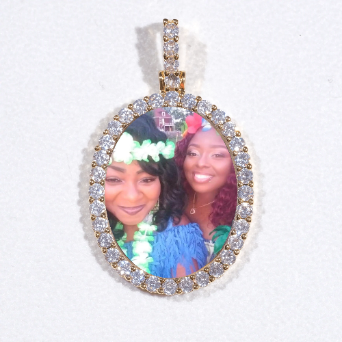 3D Oval Custom Picture Pendant