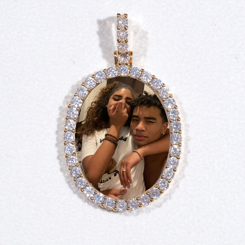 3D Oval Custom Picture Pendant