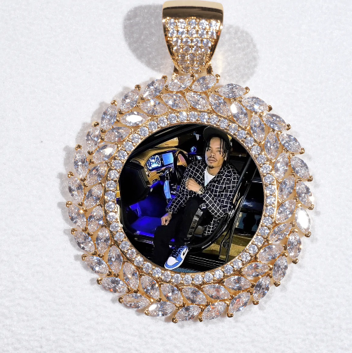 Large 3D Wheat Ear Custom Picture Pendant