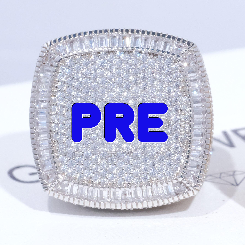 CUSTOM LETTER 3D ICED RING