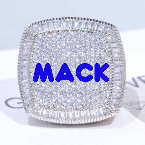 CUSTOM LETTER 3D ICED RING