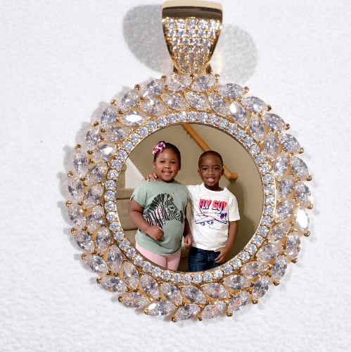 Large 3D Wheat Ear Custom Picture Pendant
