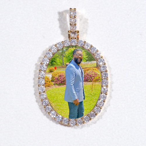 3D Oval Custom Picture Pendant