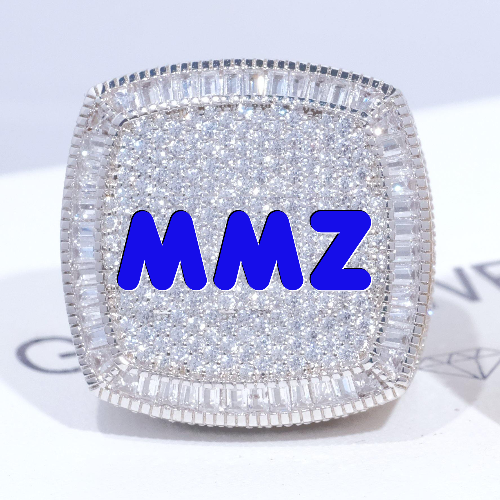 CUSTOM LETTER 3D ICED RING