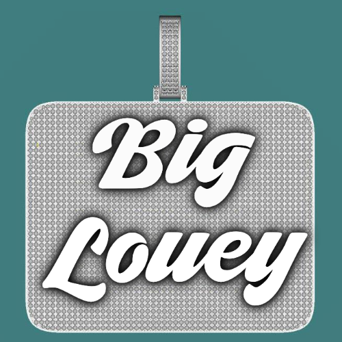 CUSTOM LETTER NECKLACE 3D BIG SQUARE