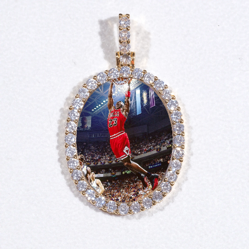 3D Oval Custom Picture Pendant