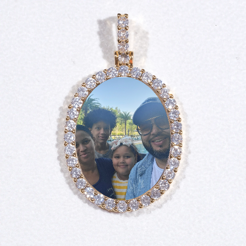 3D Oval Custom Picture Pendant