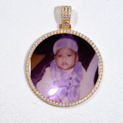 MEDIUM 3D CIRCLE CUSTOM PICTURE PENDANT