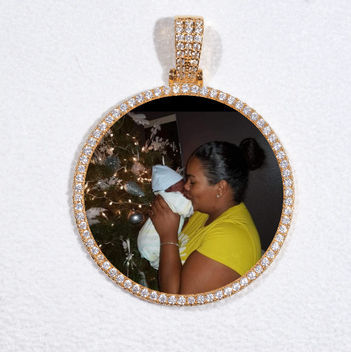 MEDIUM 3D CIRCLE CUSTOM PICTURE PENDANT