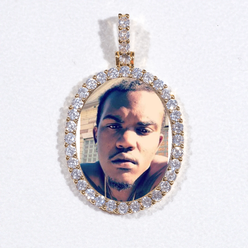 3D Oval Custom Picture Pendant