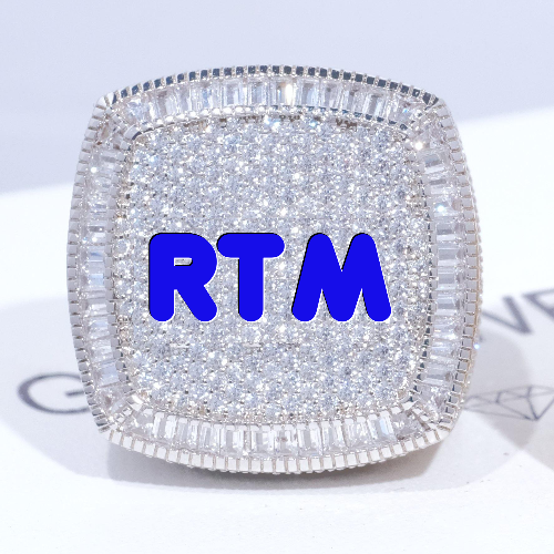 CUSTOM LETTER 3D ICED RING