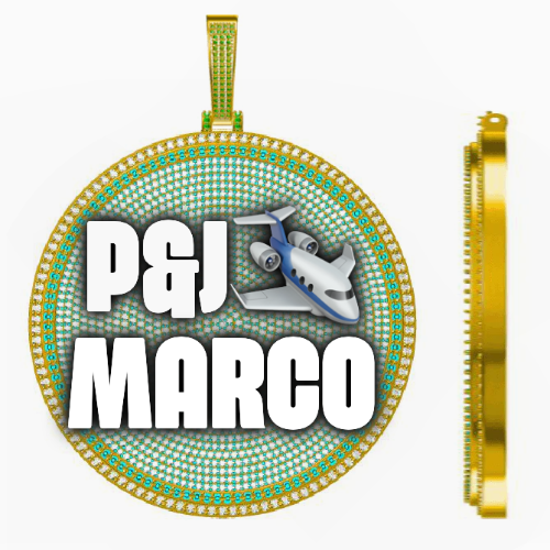 CUSTOM LETTER NECKLACE 3D BIG DISC