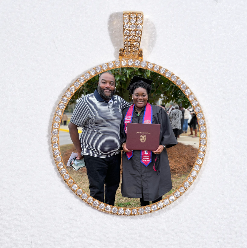 MEDIUM 3D CIRCLE CUSTOM PICTURE PENDANT