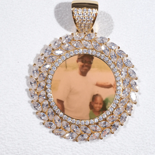 Large 3D Wheat Ear Custom Picture Pendant