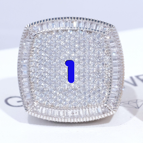 CUSTOM LETTER 3D ICED RING